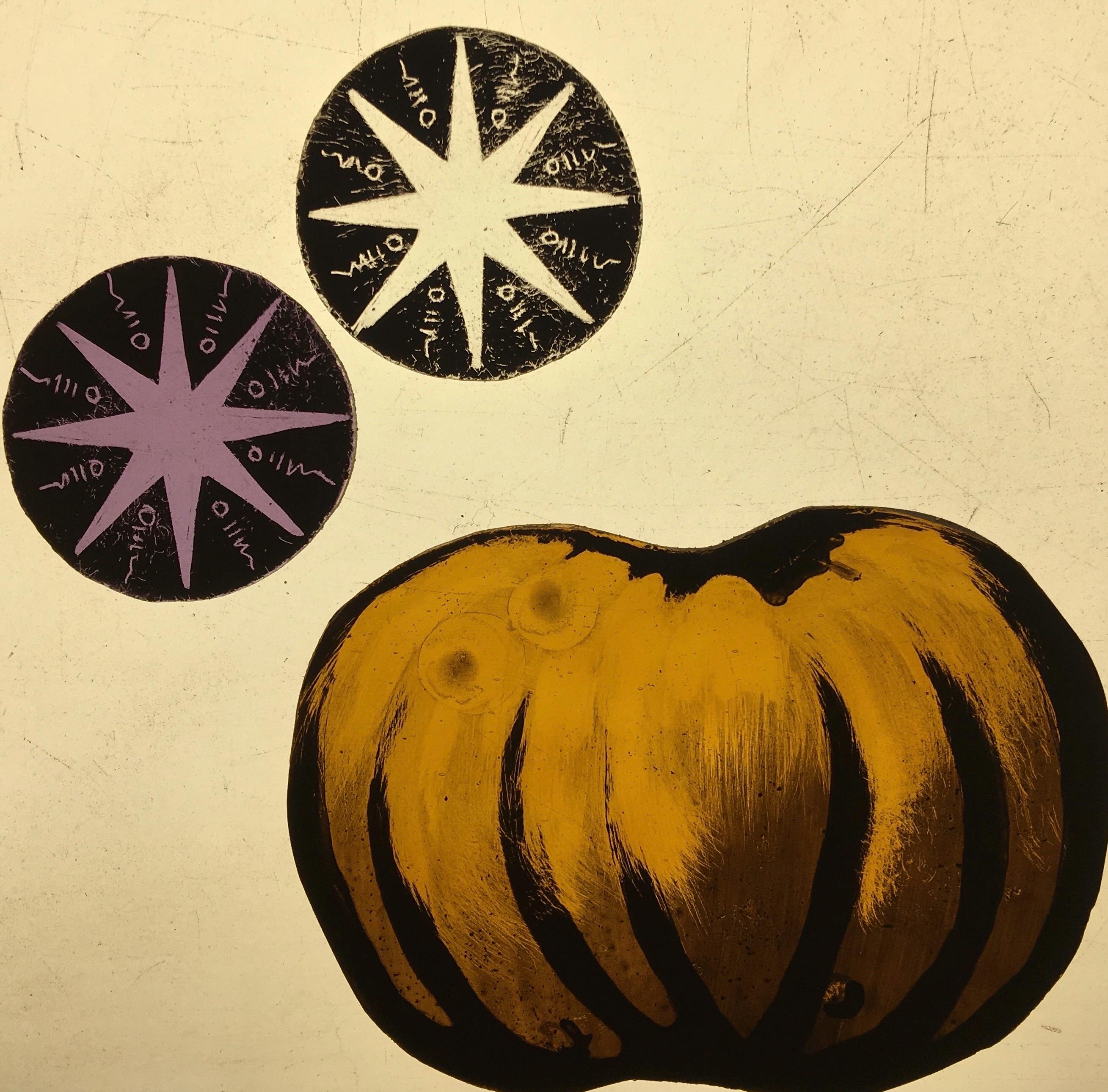Halloween Pumpkin stained glass decor