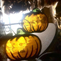 Halloween Pumpkin stained glass decor