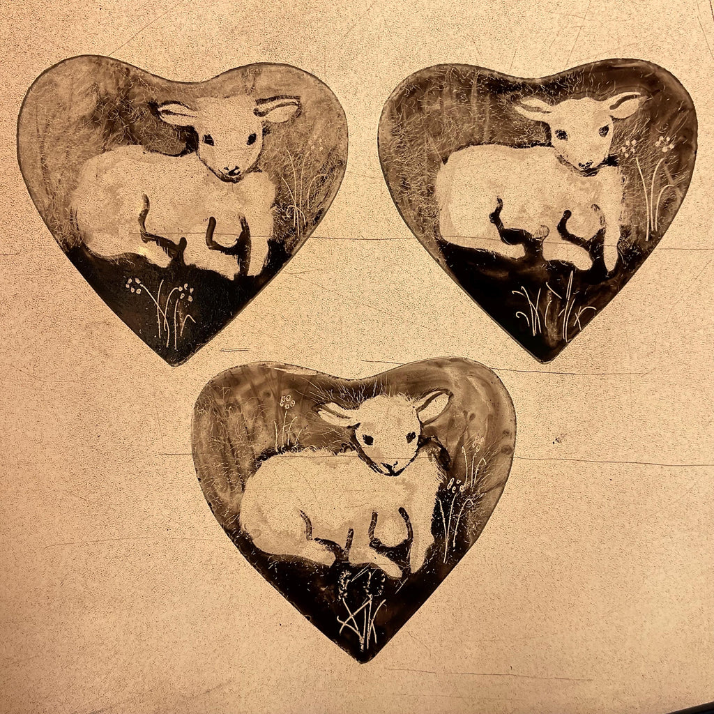 lamb stained glass decoration
