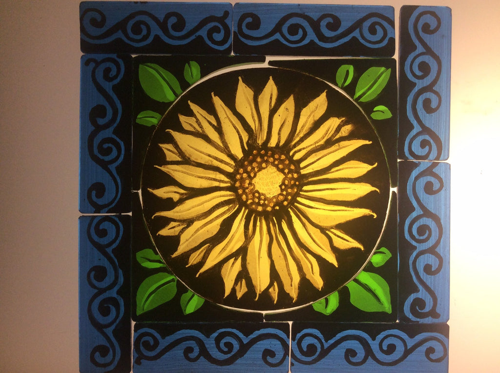 Vibrant Sunflower Glass Suncatcher - Home Decor for Window