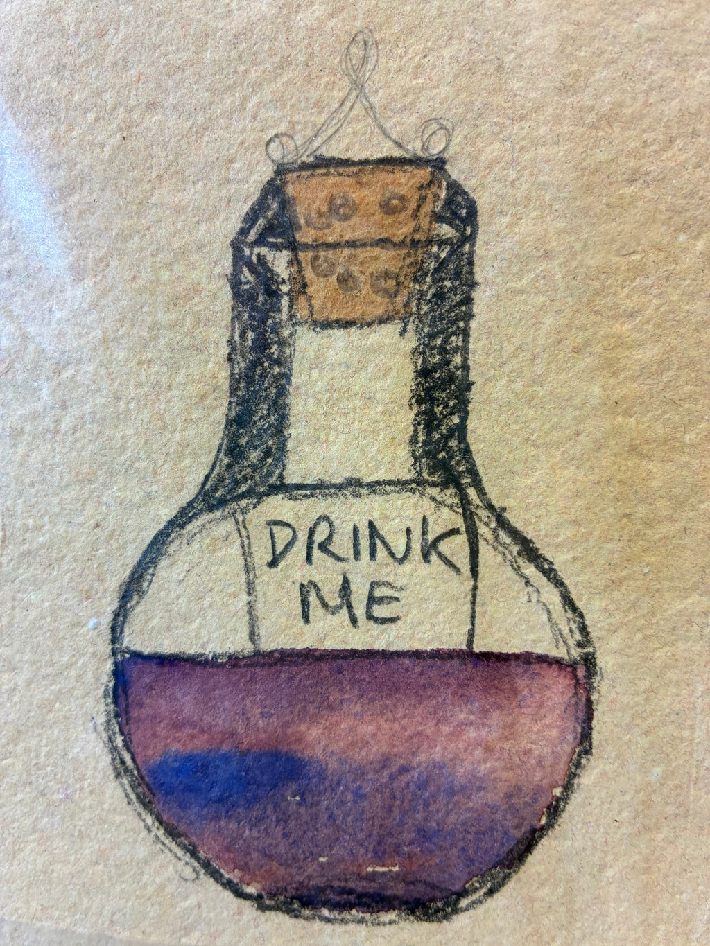 Drink Me Stained Glass Window Decoration