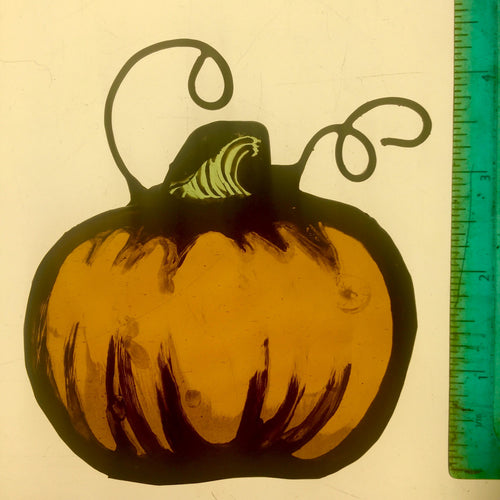 Halloween Pumpkin stained glass decor