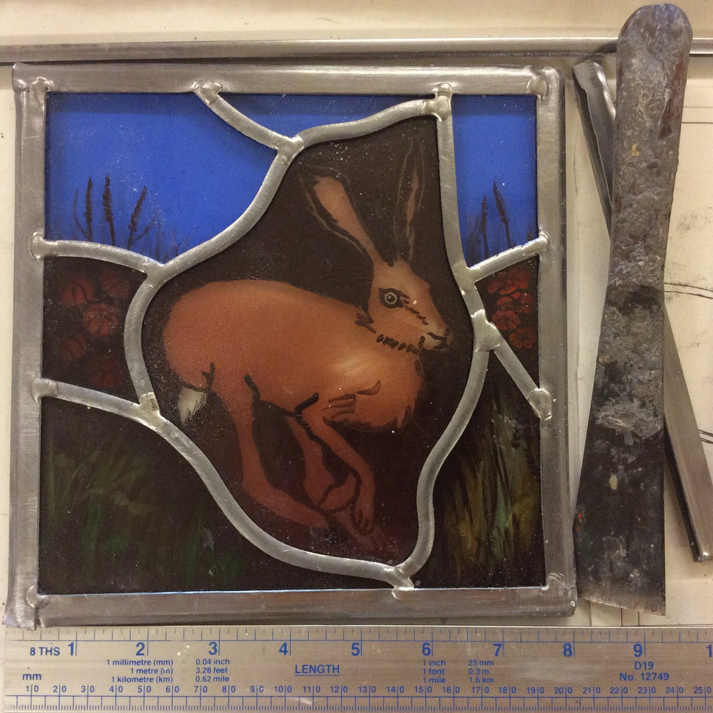 Summer Hare Stained Glass Window